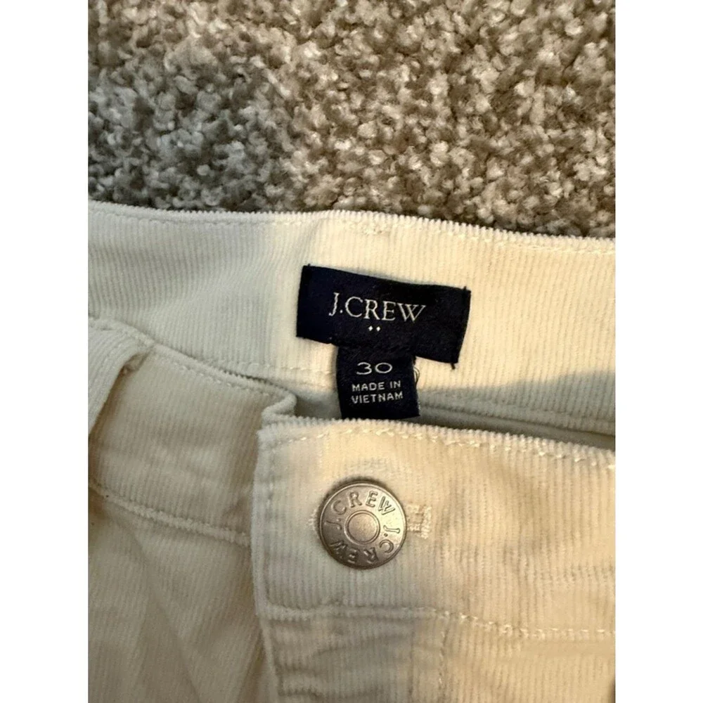 Jcrew Women’s Cream Corduroy Pants - Classic Straight Fit